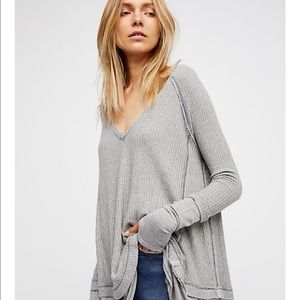 Free people light grey purple thermal
